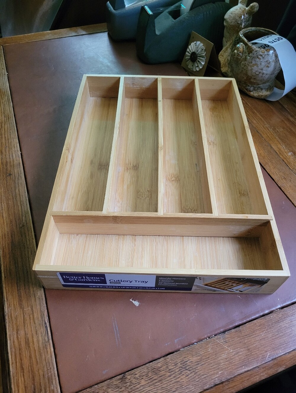 Better Homes & Gardens Bamboo Silverware Organizer 13.98"x10.04"x1.97"